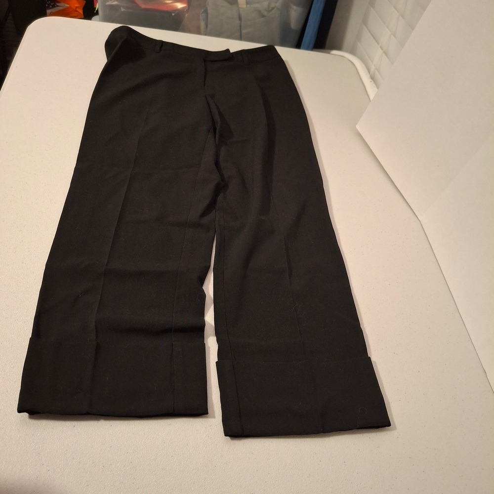 3/$15 White House Black Market Womens Black Wide Leg Dress‎ Pants Size 2